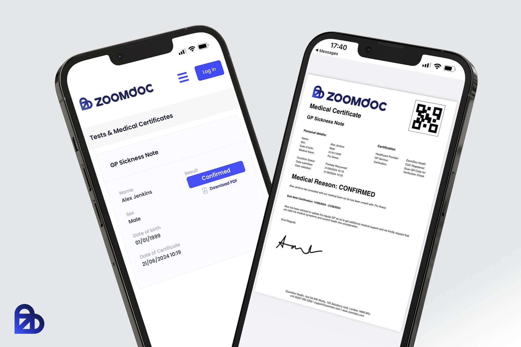 ZoomDoc Health Doctor’s Letter, view 2